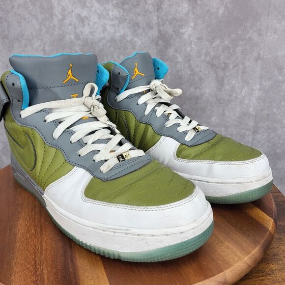 Nike Air Jordan Fusion 12 Sneakers‎ Mens 13 AJF12 Green Gray Leather 2007 Shoes main image 12